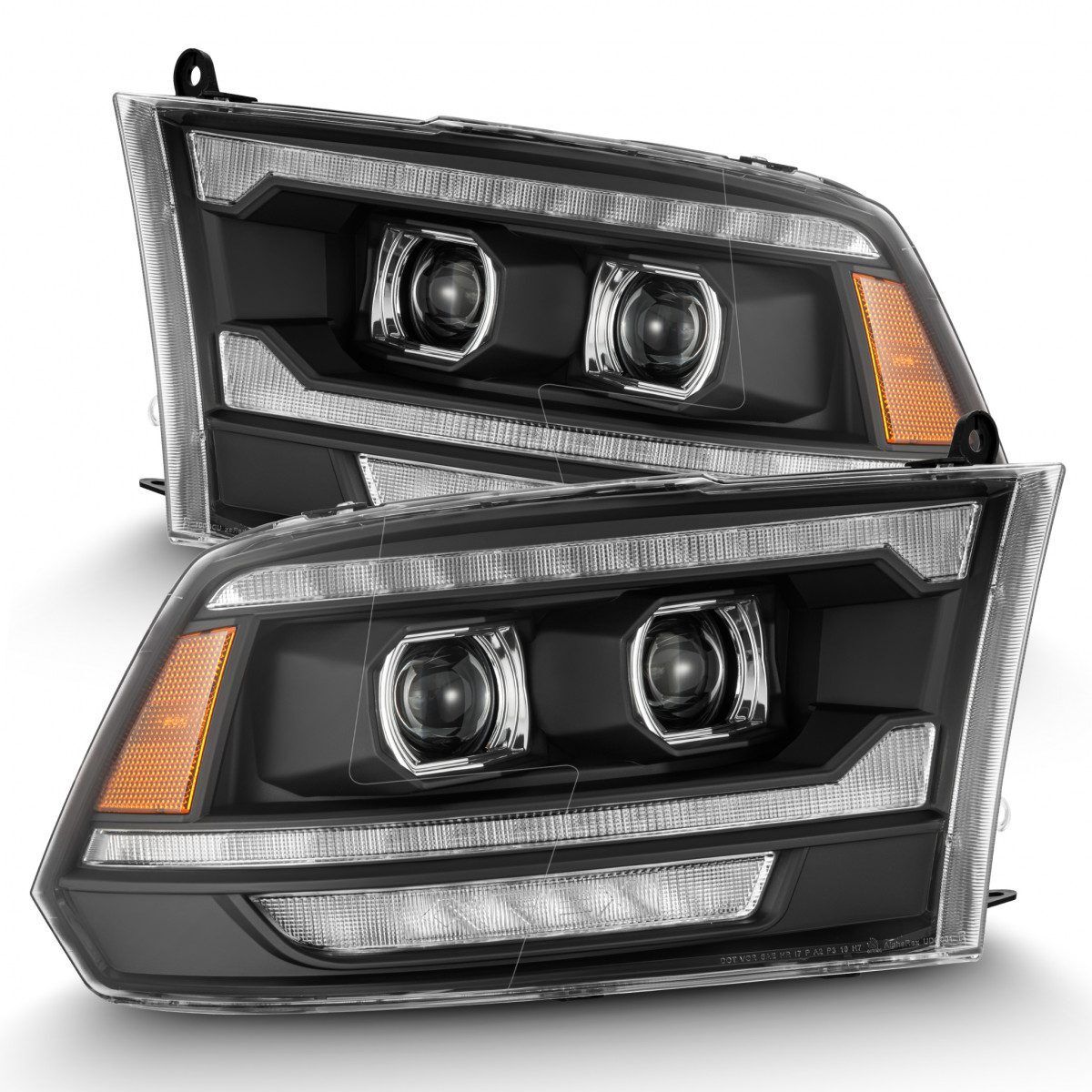 09-18 Ram 1500 Truck LUXX-Series (5th Gen 2500 G2 Style) LED Projector Headlights Black by AlphaRex - 880558