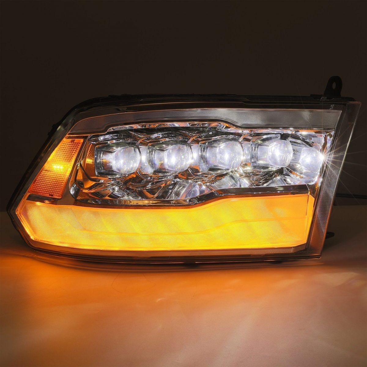10-18 Ram 2500/3500 Truck NOVA-Series LED Projector Headlights Chrome by AlphaRex
