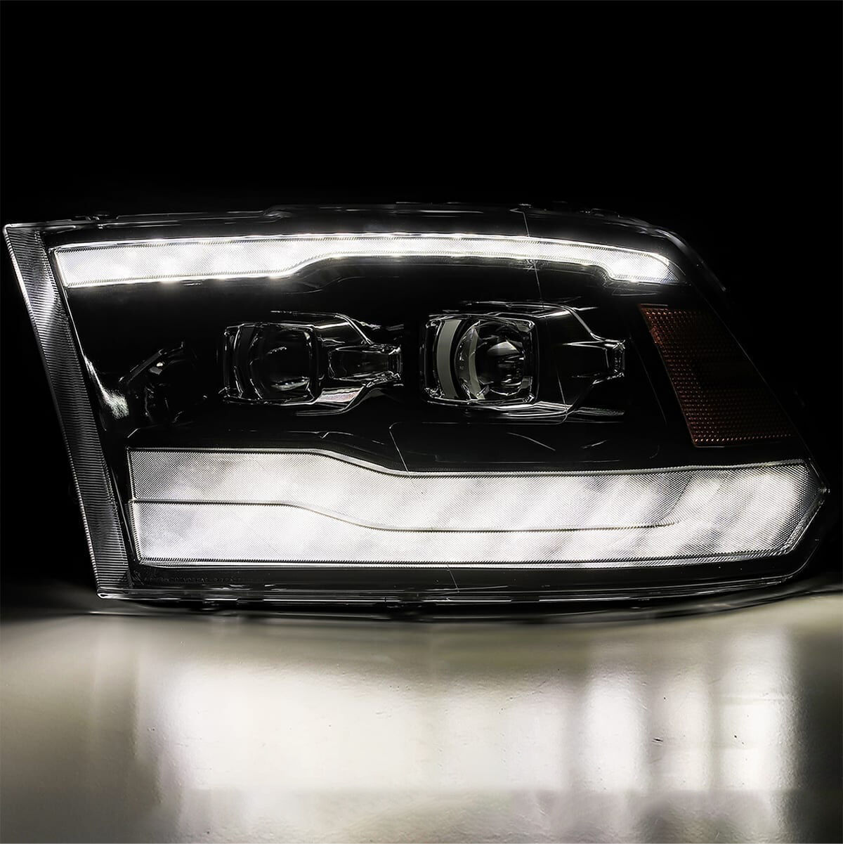 09-18 Ram Truck PRO-Series G2 Projector Headlights Jet Black by AlphaRex - 880593