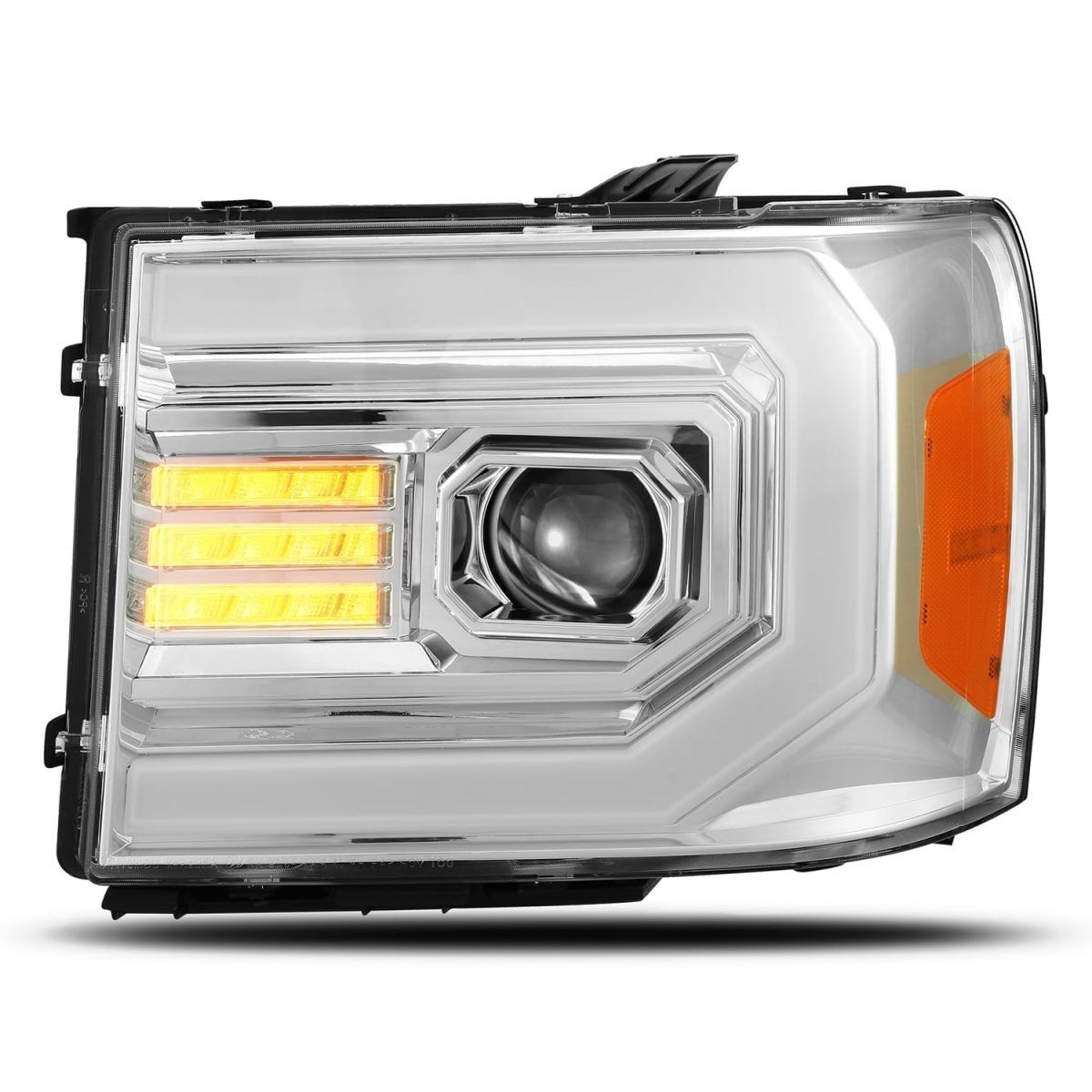 07-13 GMC Sierra PRO-Series Projector Headlights Chrome by AlphaRex