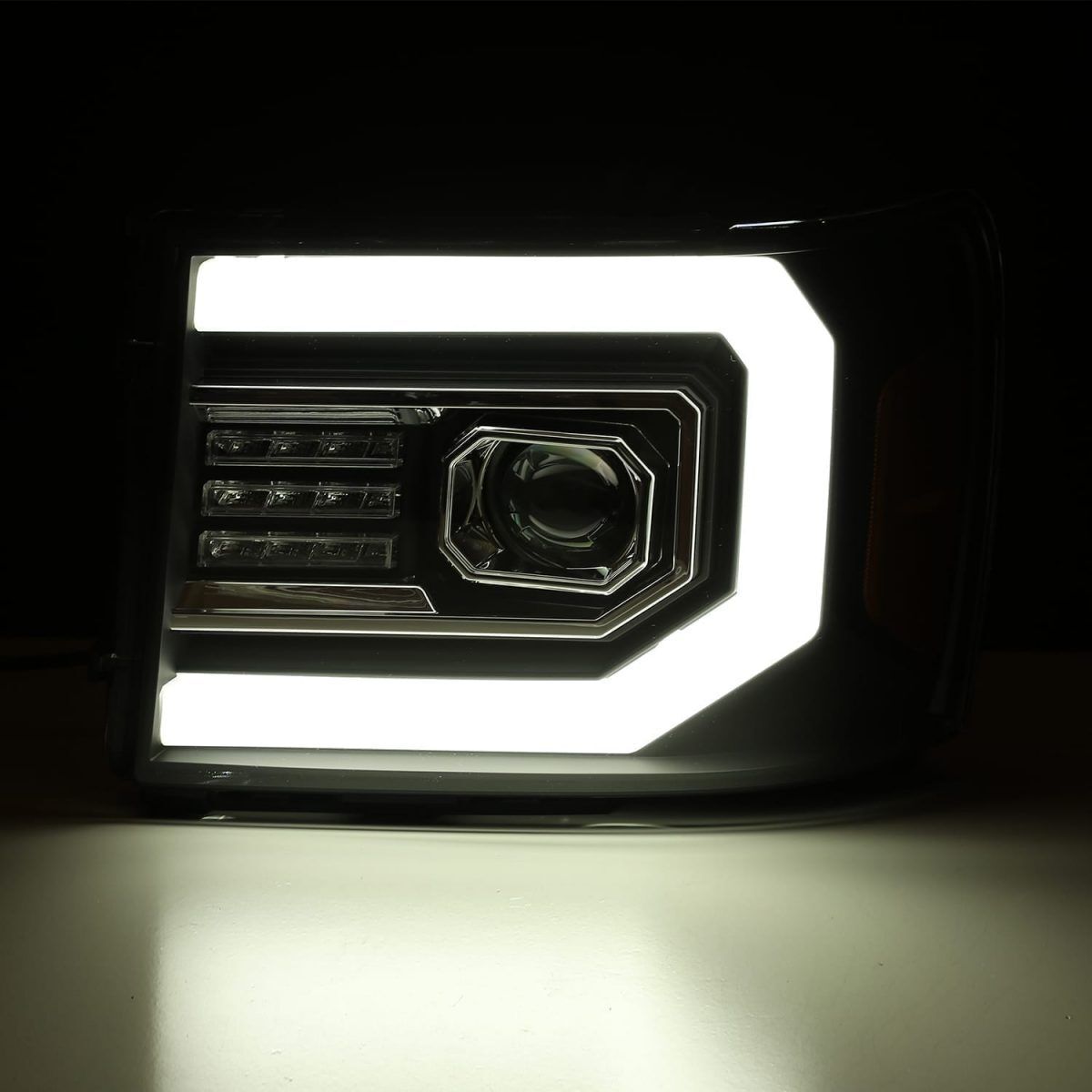 07-13 GMC Sierra PRO-Series Projector Headlights Chrome by AlphaRex
