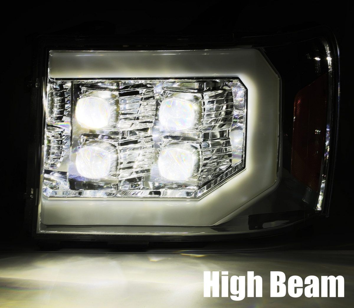 07-14 GMC Sierra 2500HD/3500HD NOVA-Series LED Projector Headlights Chrome by AlphaRex
