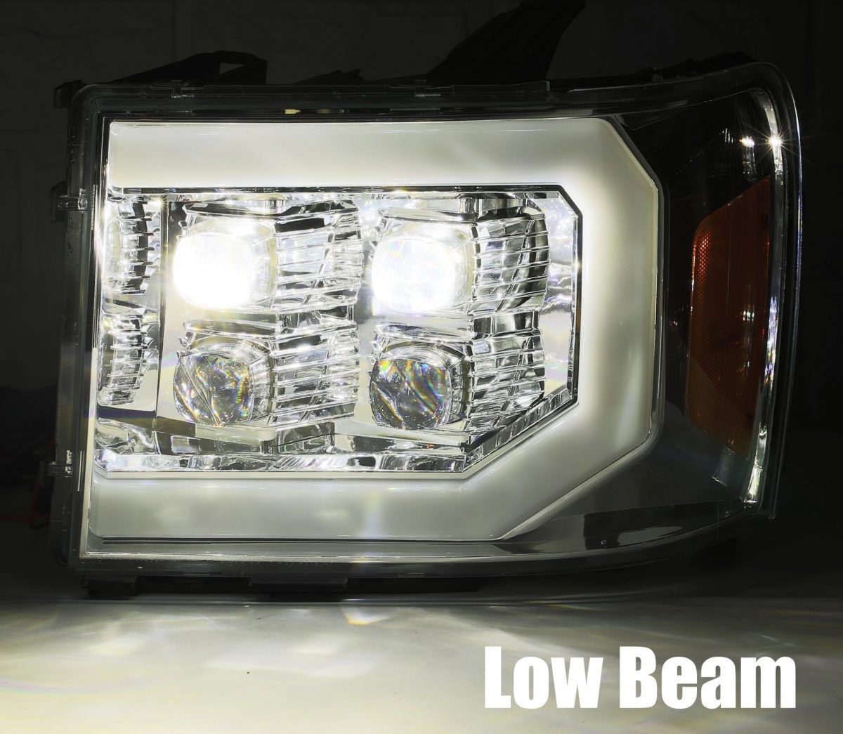07-14 GMC Sierra 2500HD/3500HD NOVA-Series LED Projector Headlights Chrome by AlphaRex
