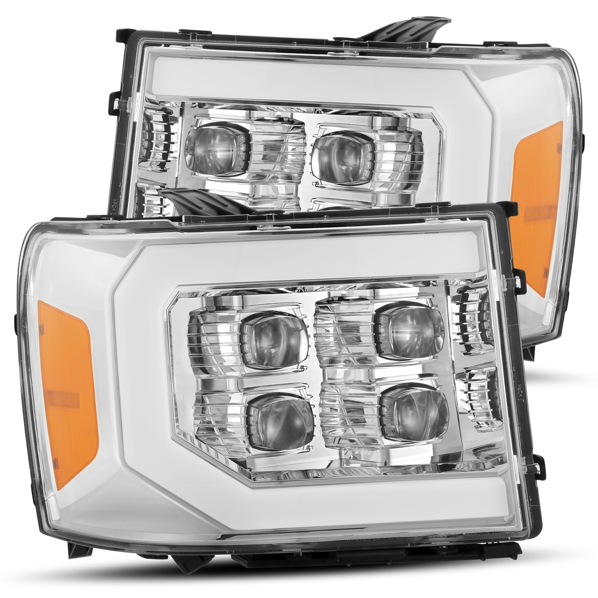 07-14 GMC Sierra 2500HD/3500HD NOVA-Series LED Projector Headlights Chrome by AlphaRex - 880607