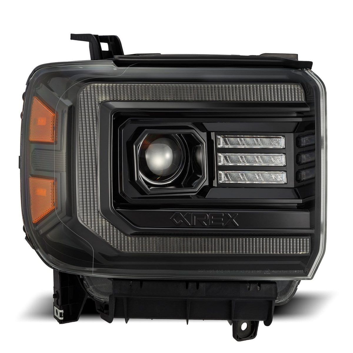 14-18 GMC Sierra 1500 PRO-Series Projector Headlights Alpha-Black by AlphaRex