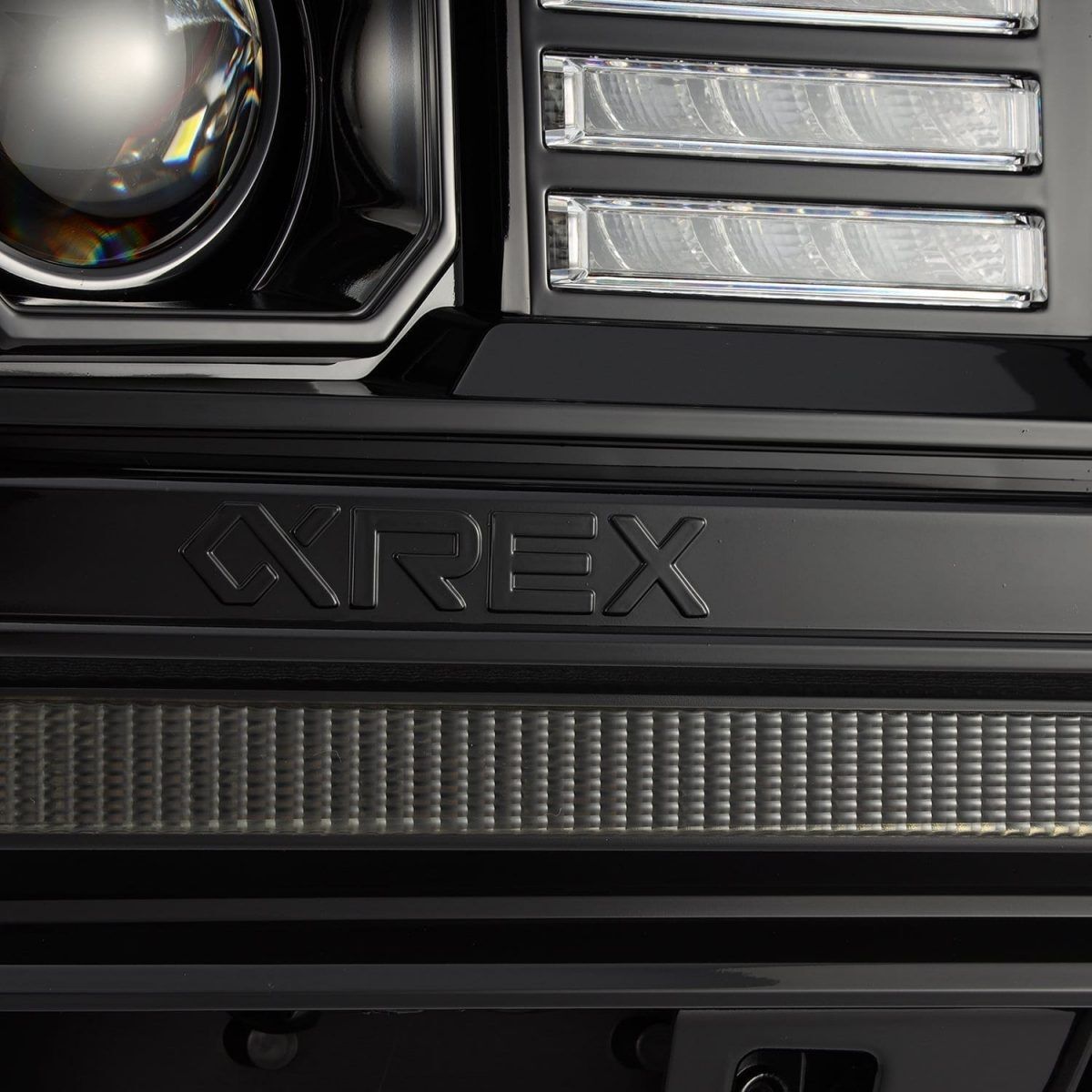 14-18 GMC Sierra 1500 PRO-Series Projector Headlights Alpha-Black by AlphaRex