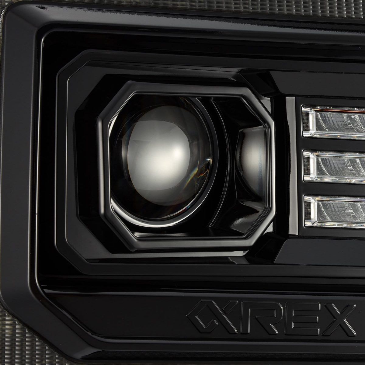 14-18 GMC Sierra 1500 PRO-Series Projector Headlights Alpha-Black by AlphaRex