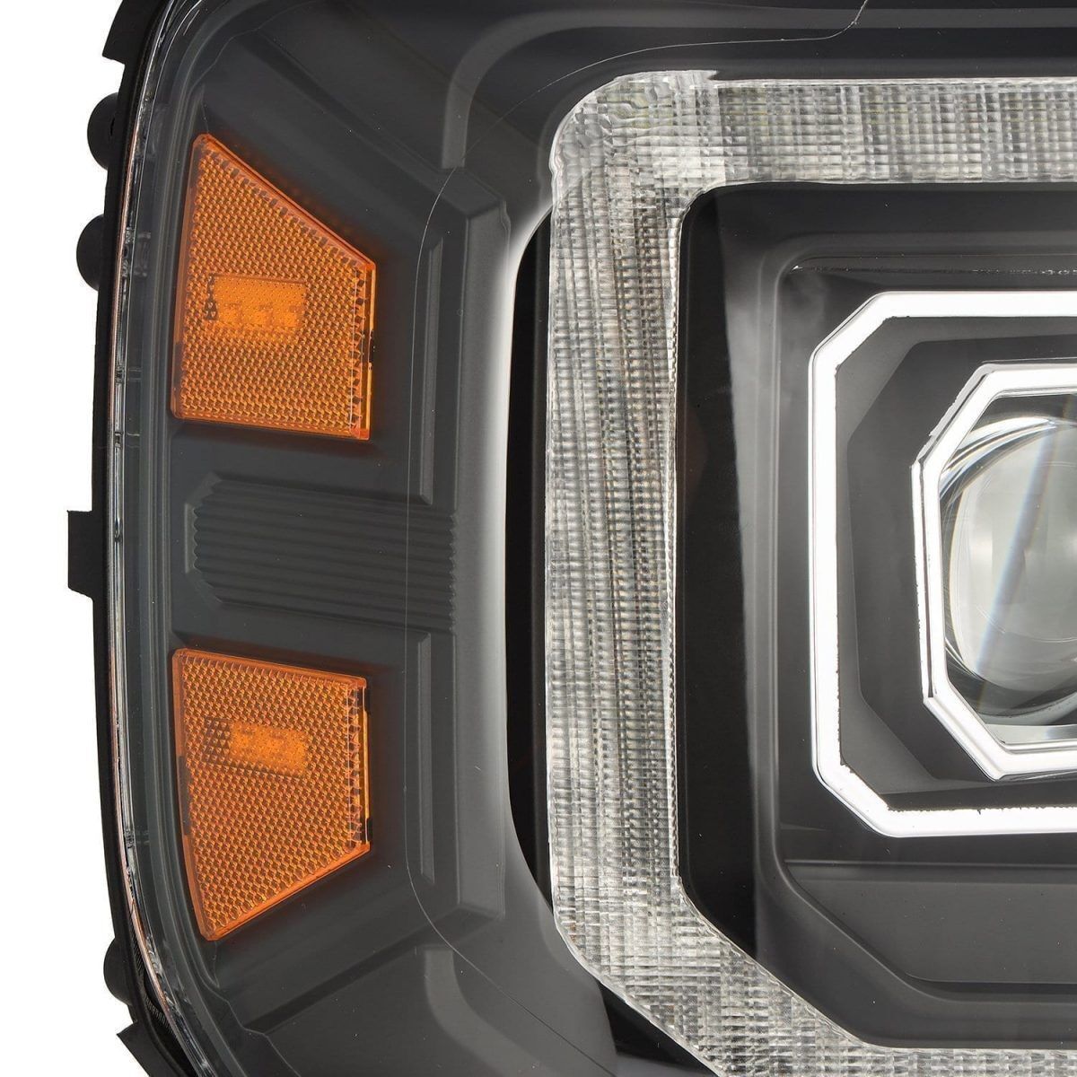 14-18 GMC Sierra 2500HD/3500HD PRO-Series Projector Headlights Black by AlphaRex