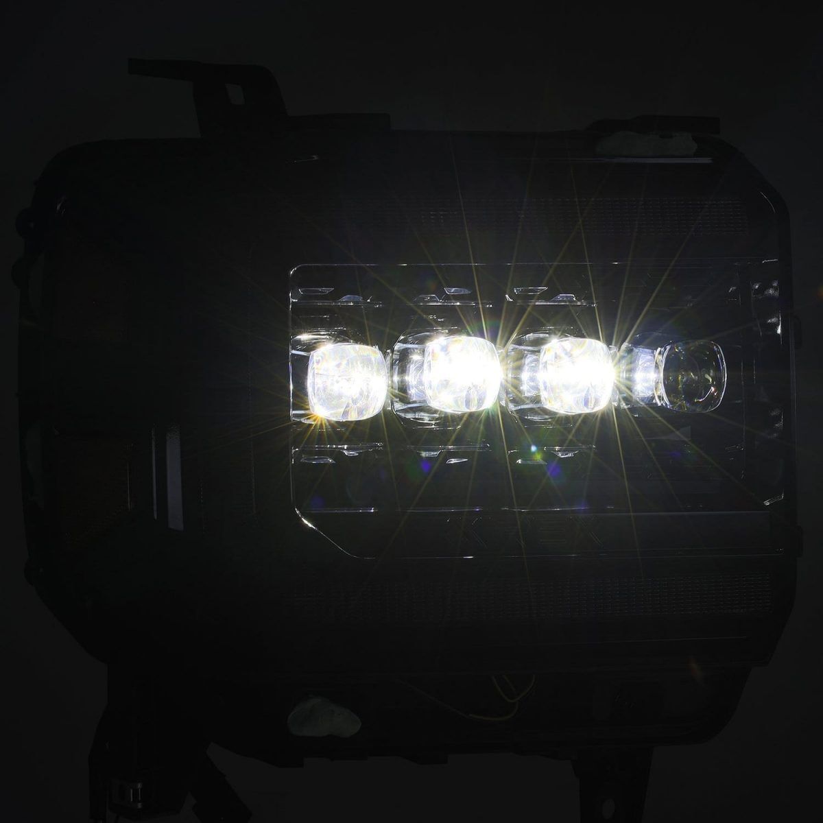 14-18 GMC Sierra 2500HD/3500HD NOVA-Series LED Projector Headlights Alpha-Black by AlphaRex
