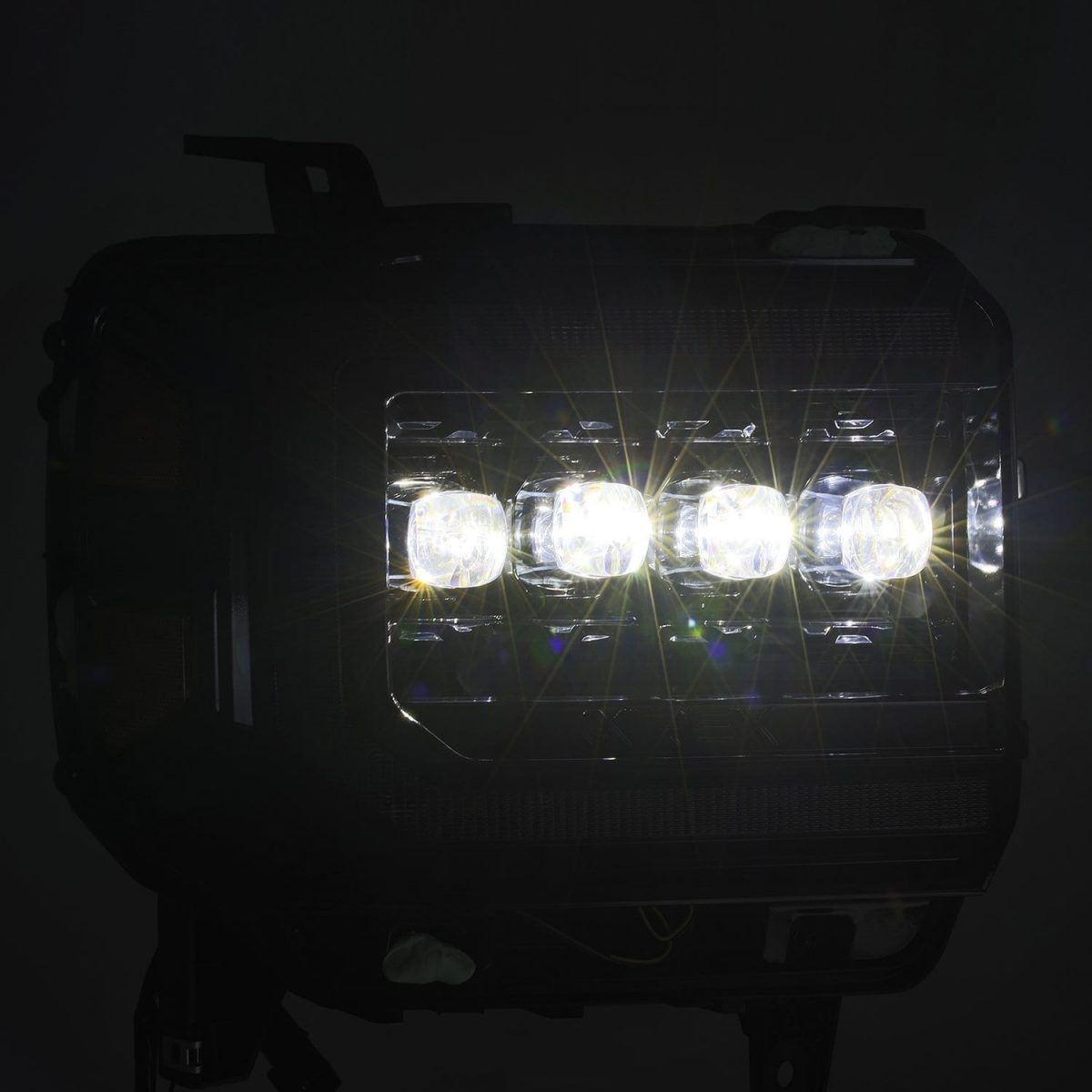 14-18 GMC Sierra 2500HD/3500HD NOVA-Series LED Projector Headlights Alpha-Black by AlphaRex