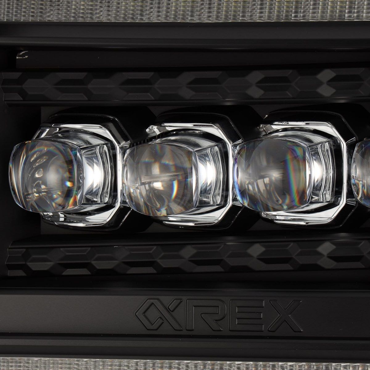 15-18 GMC Sierra 2500HD/3500HD NOVA-Series LED Projector Headlights Black by AlphaRex