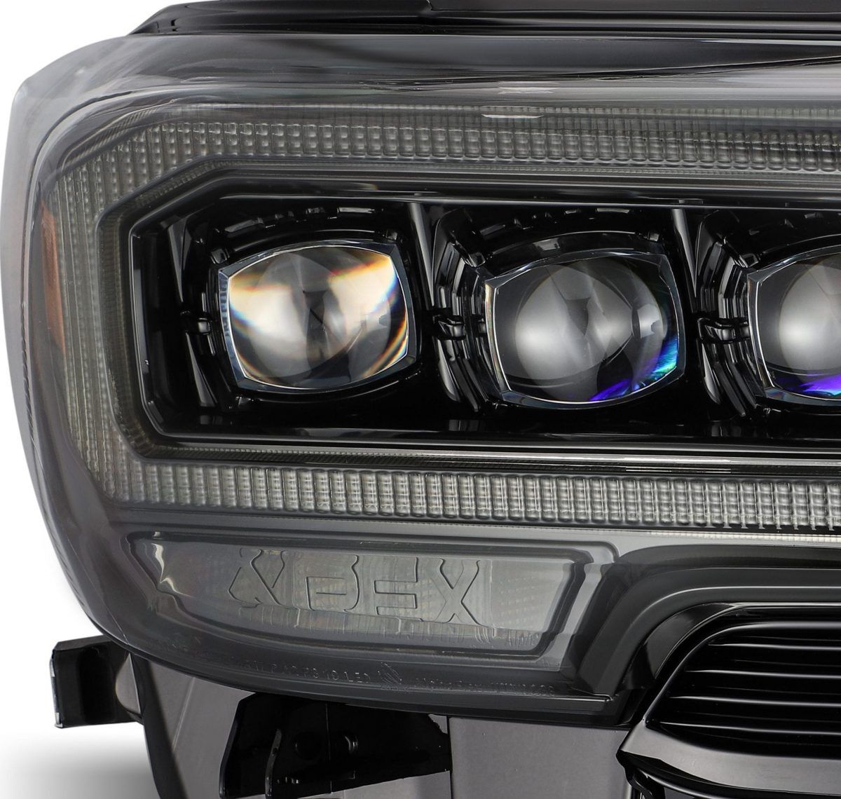 16-23 Toyota Tacoma NOVA-Series LED Projector Headlights Alpha-Black by AlphaRex