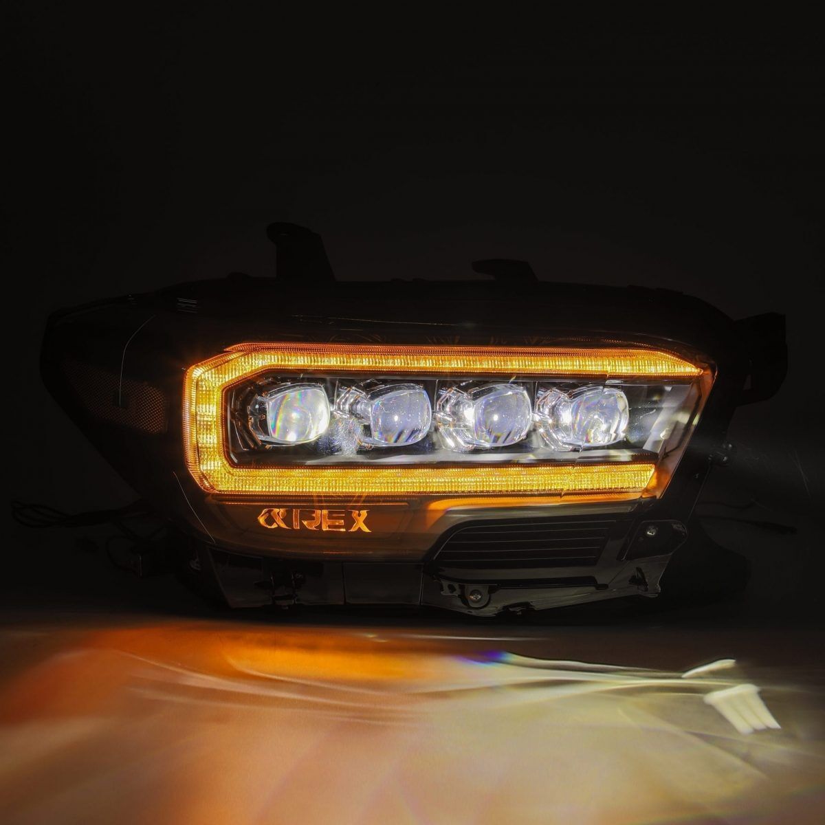 16-23 Toyota Tacoma NOVA-Series LED Projector Headlights Black by AlphaRex