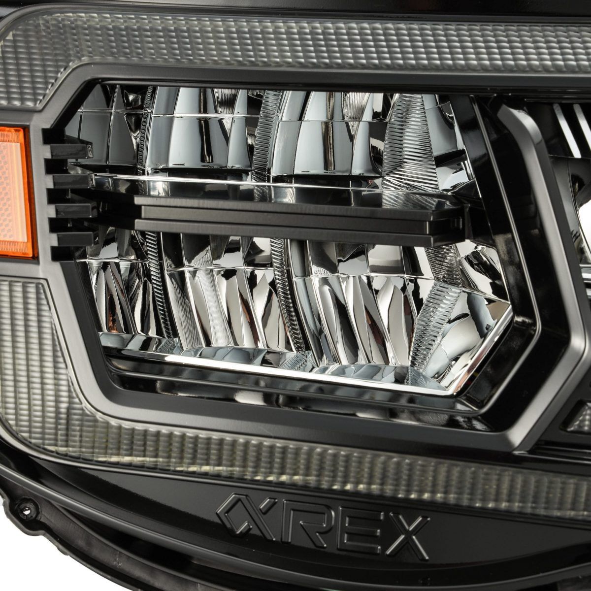 05-11 Toyota Tacoma LUXX-Series LED Crystal Headlights Alpha-Black by AlphaRex