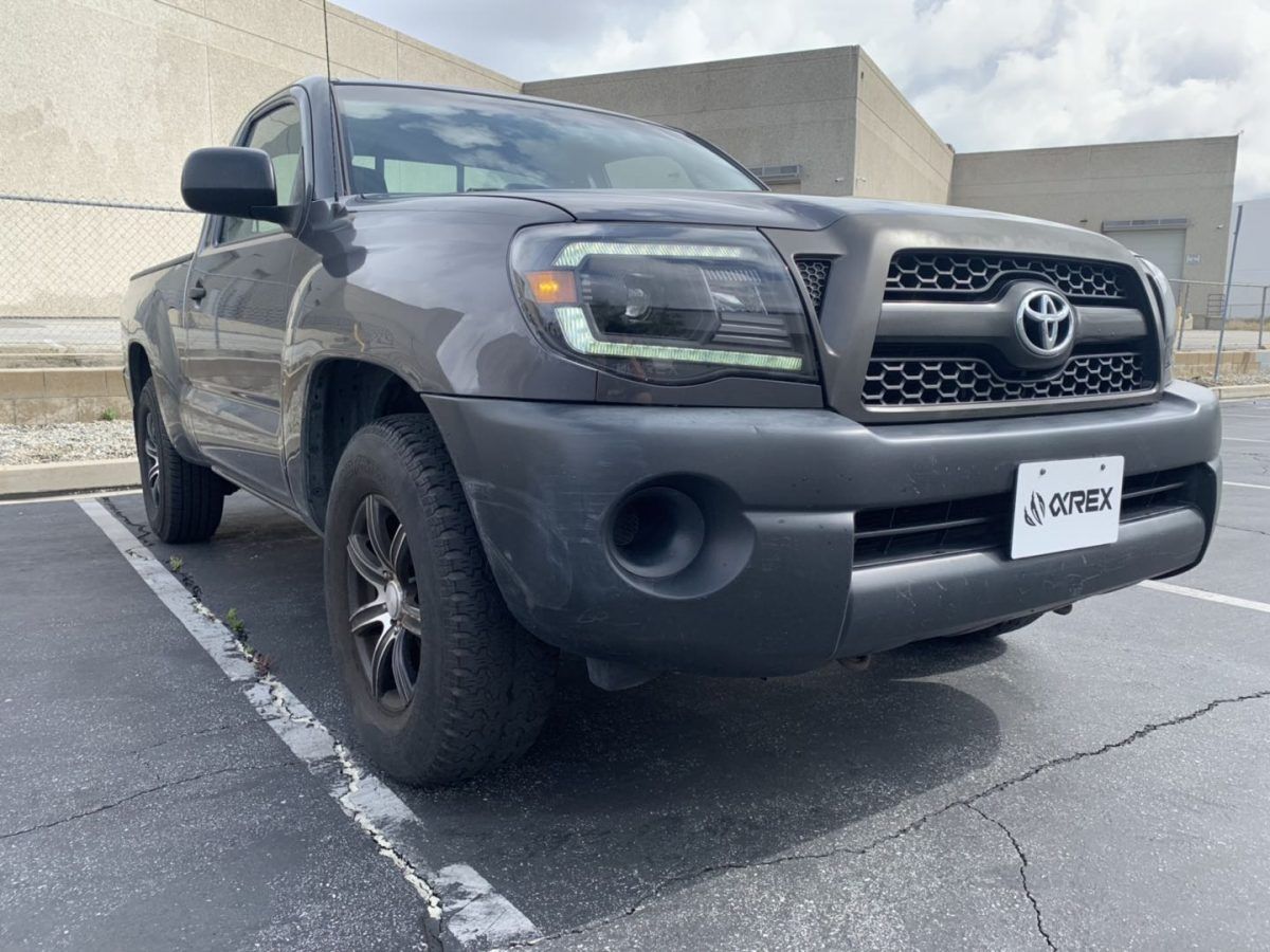 05-11 Toyota Tacoma PRO-Series Projector Headlights Alpha-Black by AlphaRex