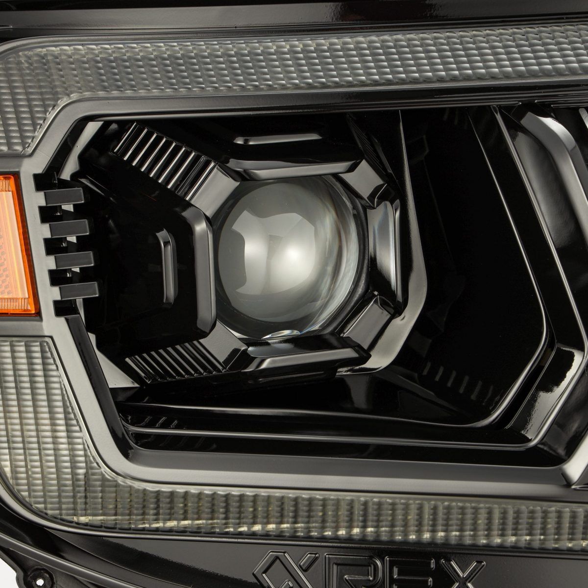 05-11 Toyota Tacoma LUXX-Series LED Projector Headlights Alpha-Black by AlphaRex