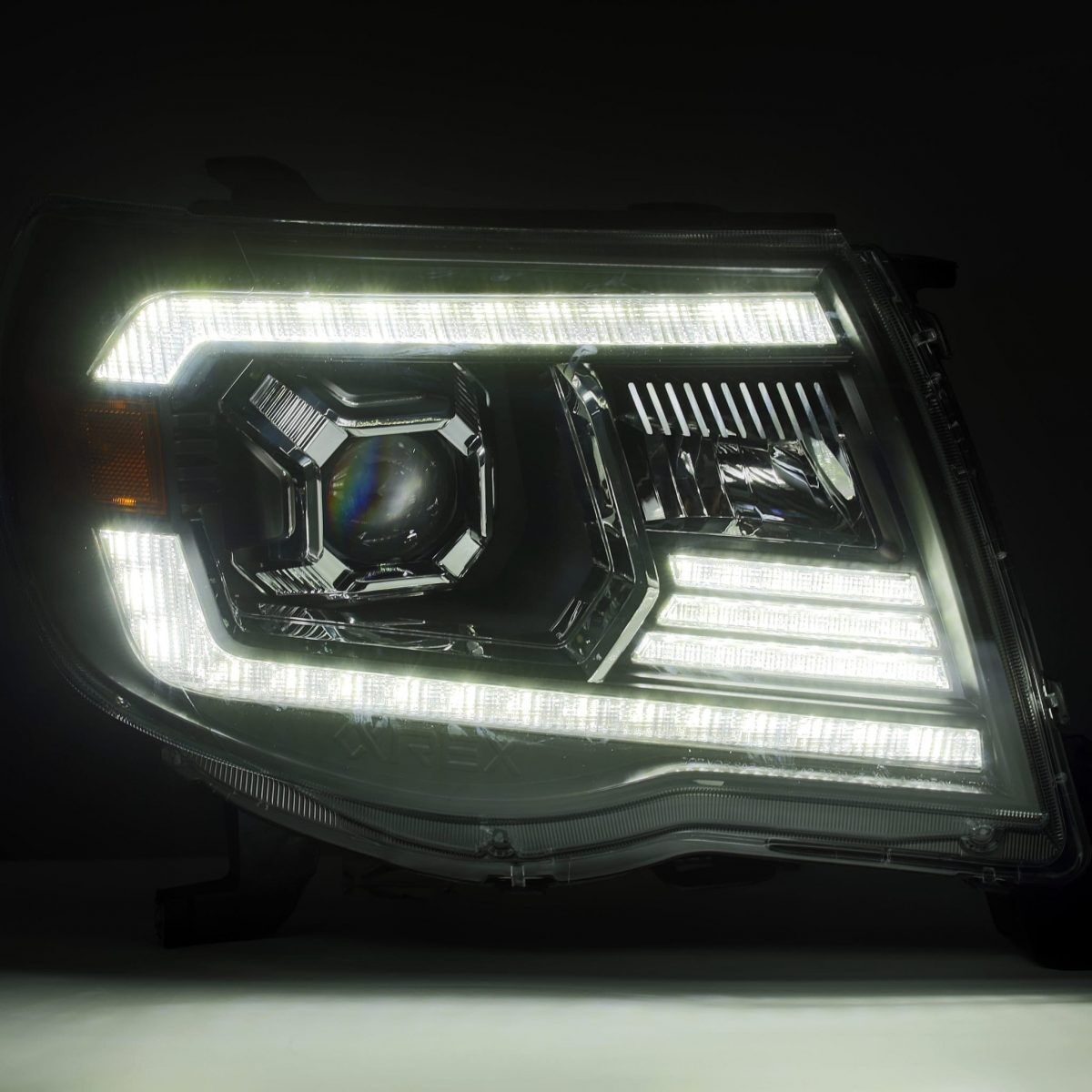 05-11 Toyota Tacoma LUXX-Series LED Projector Headlights Chrome by AlphaRex