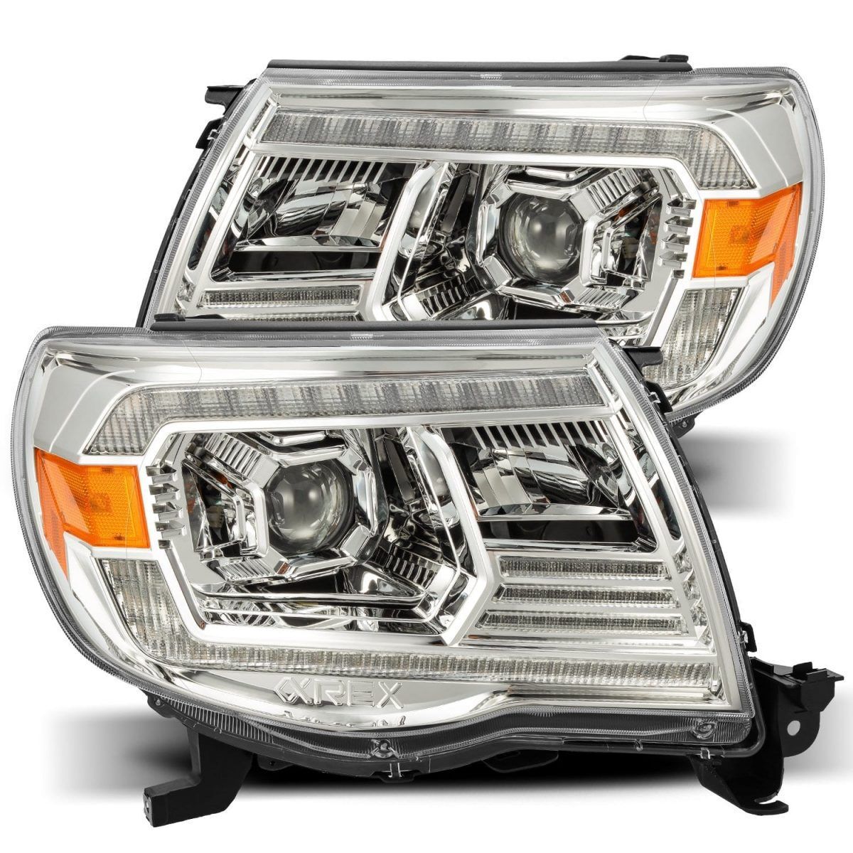 05-11 Toyota Tacoma LUXX-Series LED Projector Headlights Chrome by AlphaRex - 880740