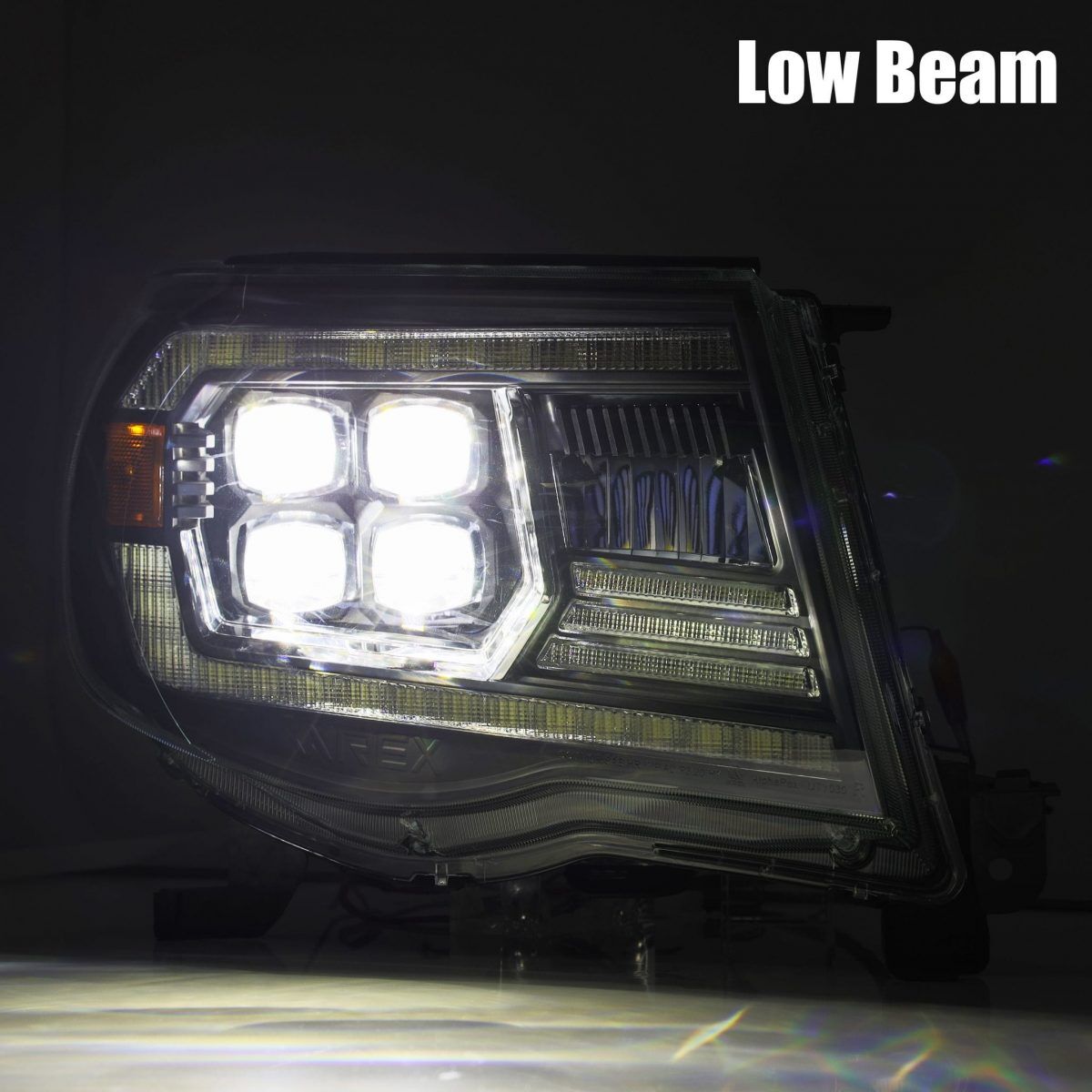 05-11 Toyota Tacoma NOVA-Series LED Projector Headlights Alpha-Black by AlphaRex
