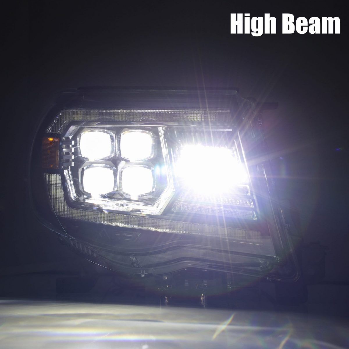 05-11 Toyota Tacoma NOVA-Series LED Projector Headlights Alpha-Black by AlphaRex