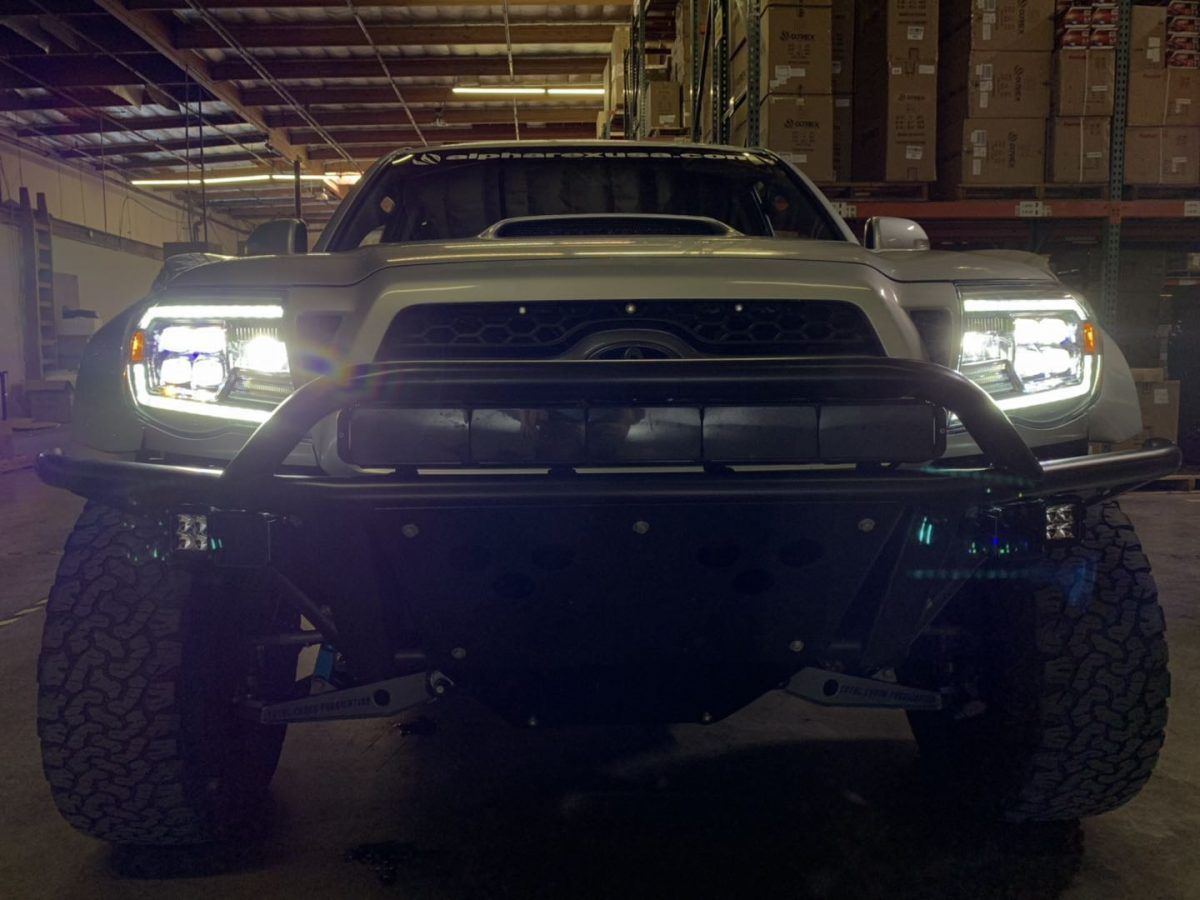 05-11 Toyota Tacoma NOVA-Series LED Projector Headlights Alpha-Black by AlphaRex