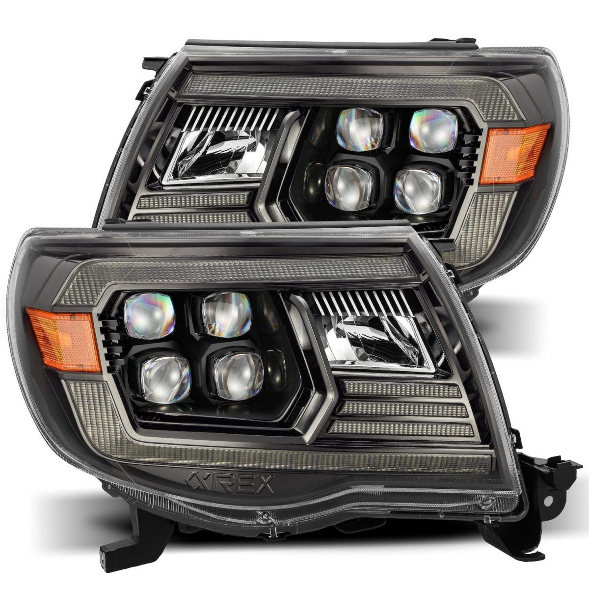 05-11 Toyota Tacoma NOVA-Series LED Projector Headlights Alpha-Black by AlphaRex - 880744