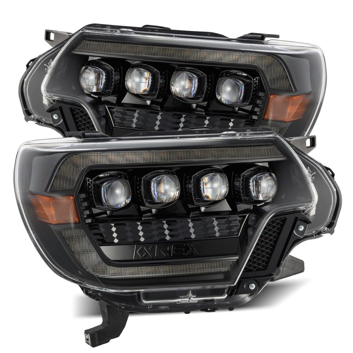 12-15 Toyota Tacoma NOVA-Series LED Projector Headlights Alpha-Black by AlphaRex - 880752