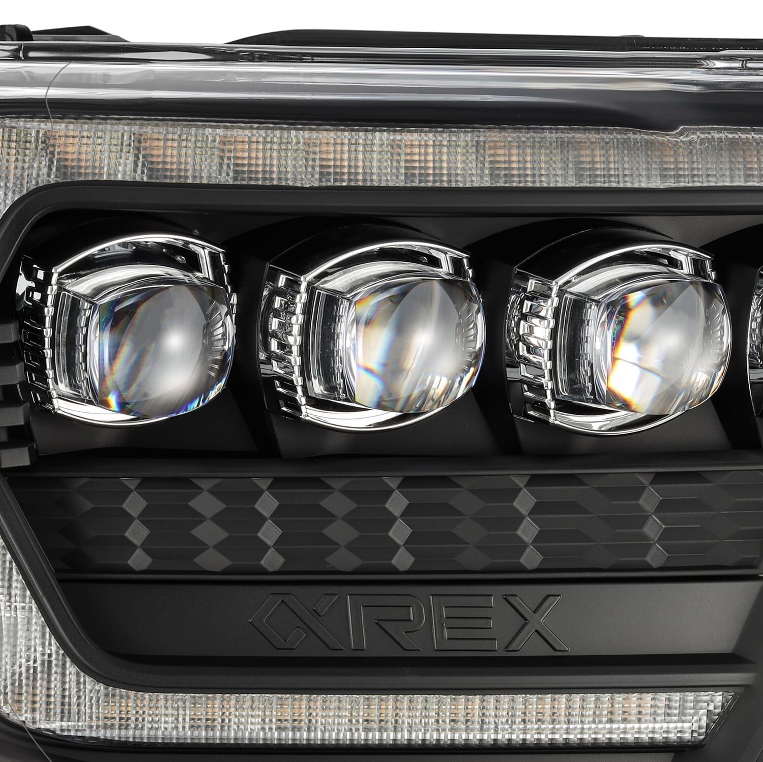 12-15 Toyota Tacoma NOVA-Series LED Projector Headlights Black by AlphaRex