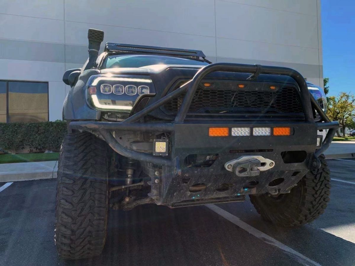 12-15 Toyota Tacoma NOVA-Series LED Projector Headlights Black by AlphaRex