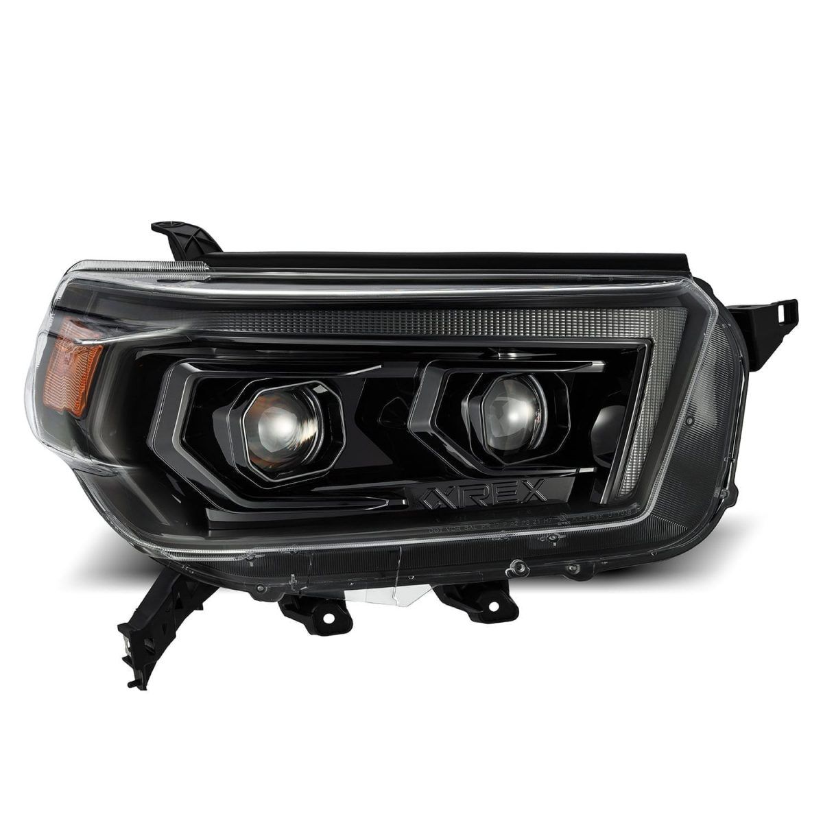 10-13 Toyota 4Runner PRO-Series Projector Headlights Alpha-Black by AlphaRex