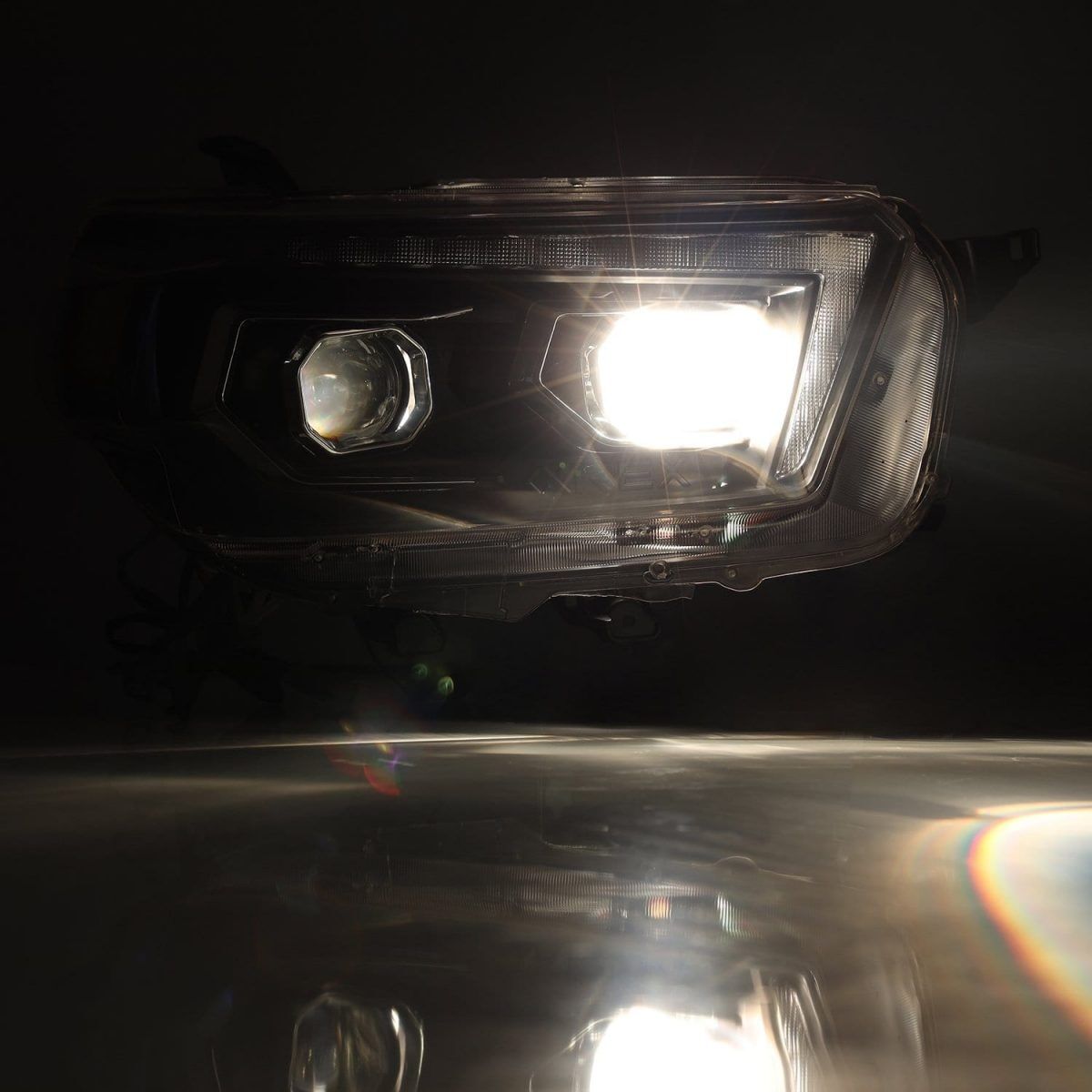 10-13 Toyota 4Runner PRO-Series Projector Headlights Black by AlphaRex