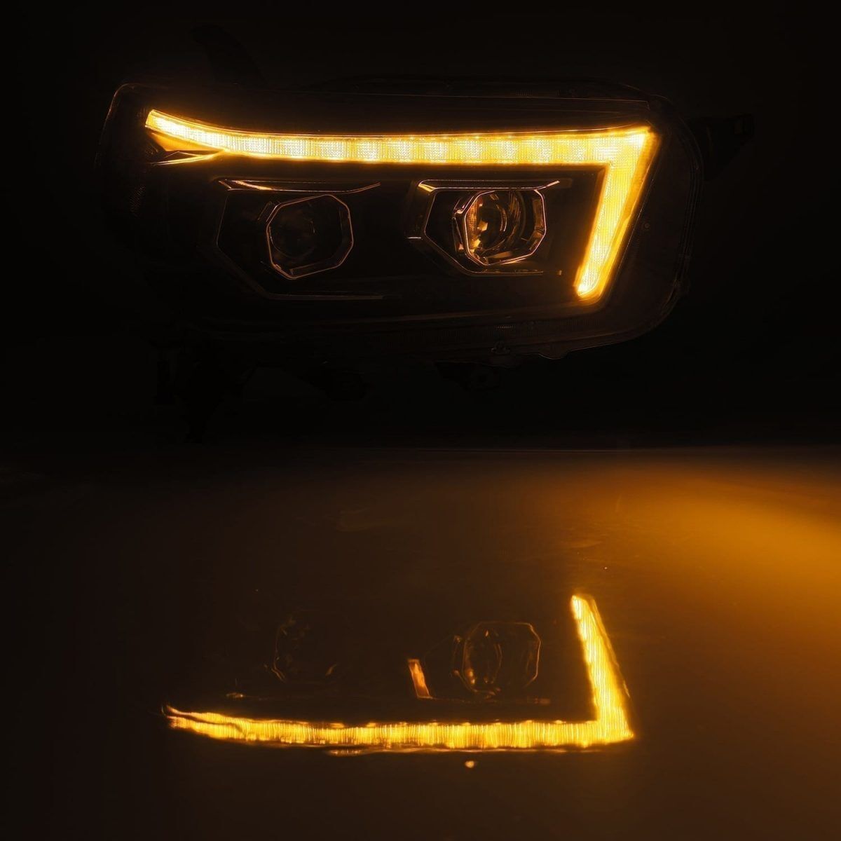 10-13 Toyota 4Runner PRO-Series Projector Headlights Black by AlphaRex