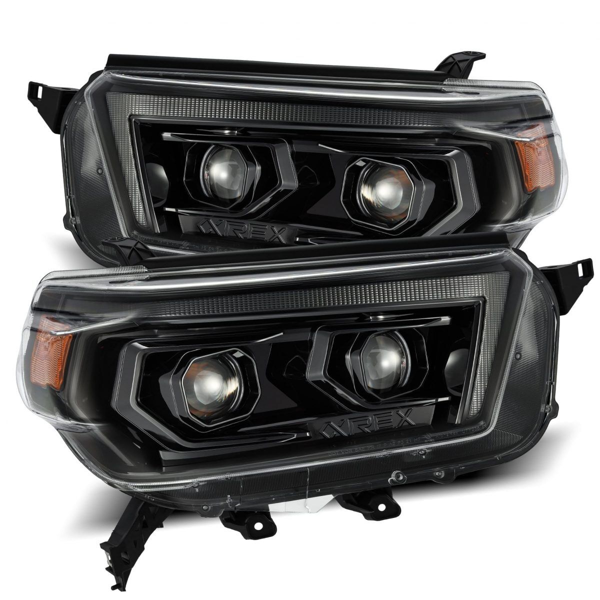 10-13 Toyota 4Runner LUXX-Series Projector Headlights Alpha-Black by AlphaRex - 880756
