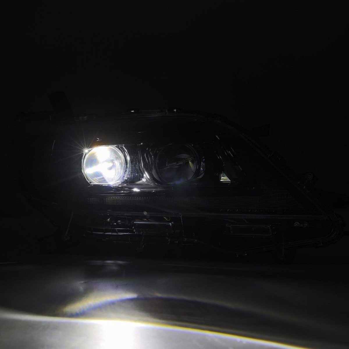 11-20 Toyota Sienna PRO-Series Projector Headlights Alpha-Black by AlphaRex