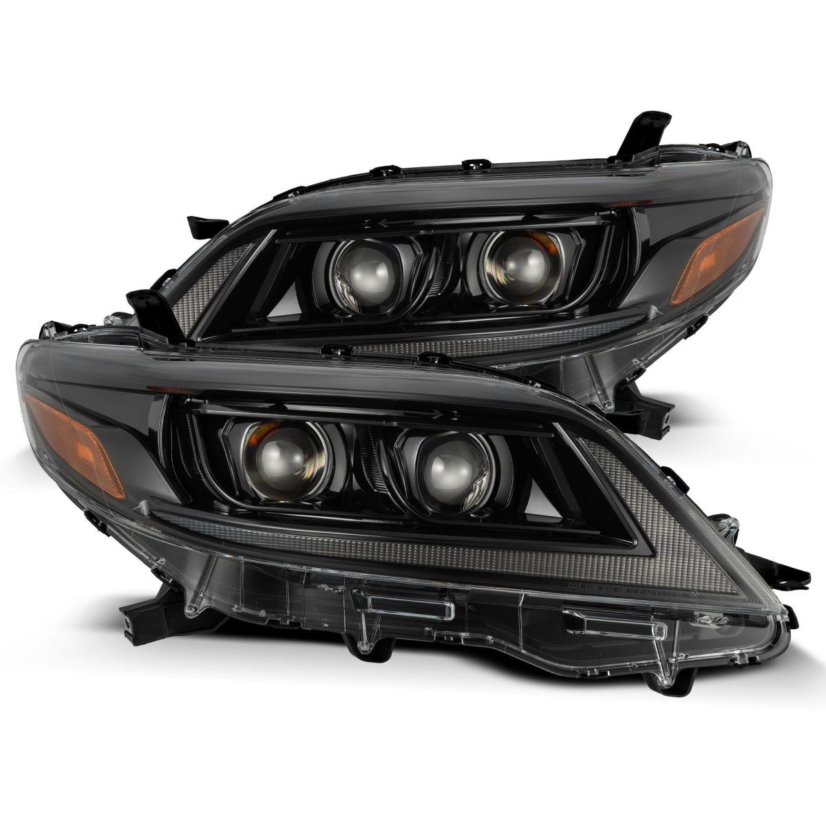 11-20 Toyota Sienna PRO-Series Projector Headlights Alpha-Black by AlphaRex - 880763