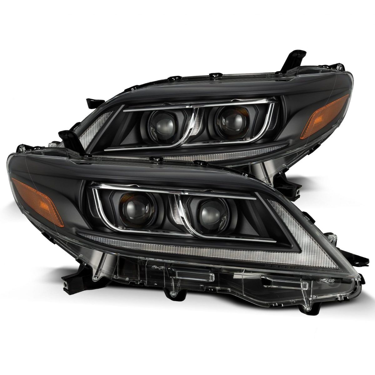 11-20 Toyota Sienna LUXX-Series Projector Headlights Black by AlphaRex - 880766