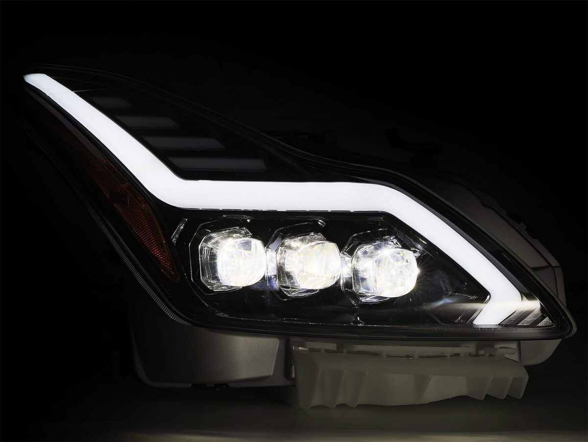 08-13 Infiniti G37 Coupe NOVA-Series LED Projector Headlights Black G2 by AlphaRex