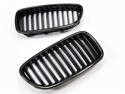 2011-2016 BMW 5-Series F11 Wagon Replacement Carbon Fiber Front Grille - BM-0067