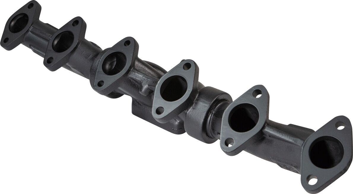 ATS Diesel 1998.5-02 5.9L Cummins 3-Piece Pulse Flow Exhaust Manifold Kit T-4 Turbo Flange Non Wastegated Ceramic Coated Black