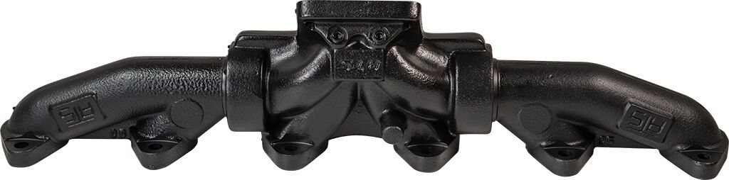 ATS Diesel 1998.5-02 5.9L Cummins 3-Piece Pulse Flow Exhaust Manifold Kit T-4 Turbo Flange Non Wastegated Ceramic Coated Black