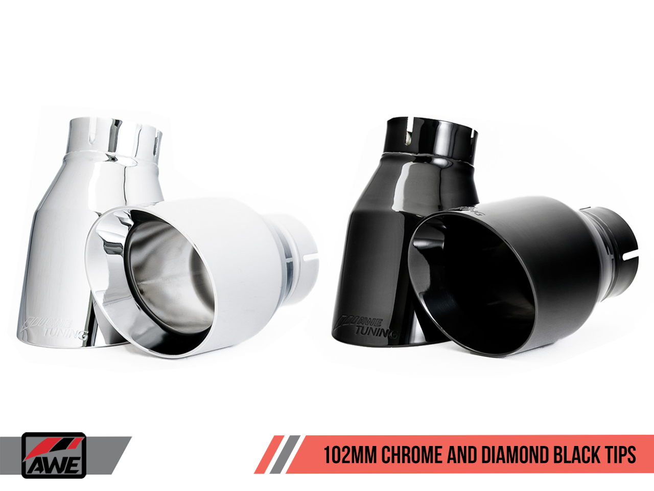 AWE Tuning Track Edition Exhaust for Audi B9 S4 - Non-Resonated - Diamond Black 102mm Tips