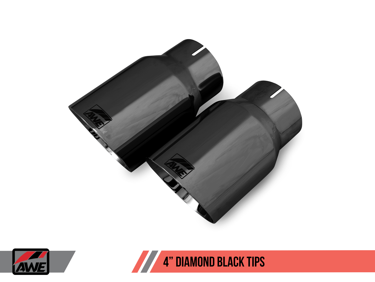 AWE Tuning Touring Edition Axle-back Exhaust for S550 Mustang EcoBoost - Diamond Black Tips