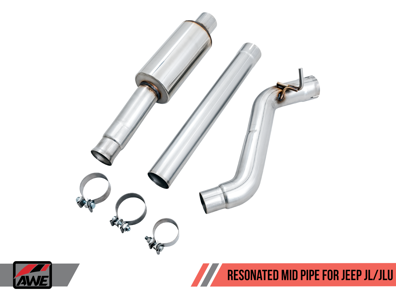 AWE Tuning Resonated Mid Pipe for Jeep JL/JLU 2.0T