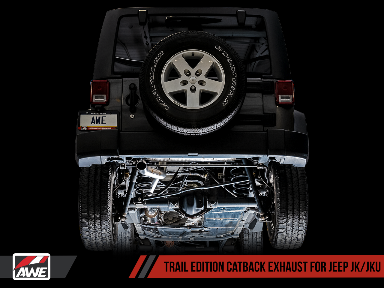 AWE Tuning Trail Edition Catback Exhaust for Jeep JK/JKU 3.6L