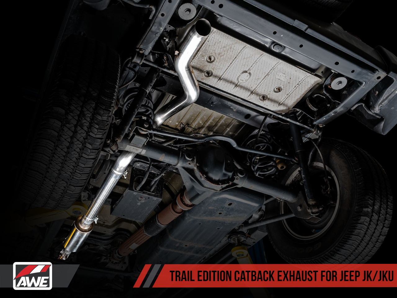 AWE Tuning Trail Edition Catback Exhaust for Jeep JK/JKU 3.6L