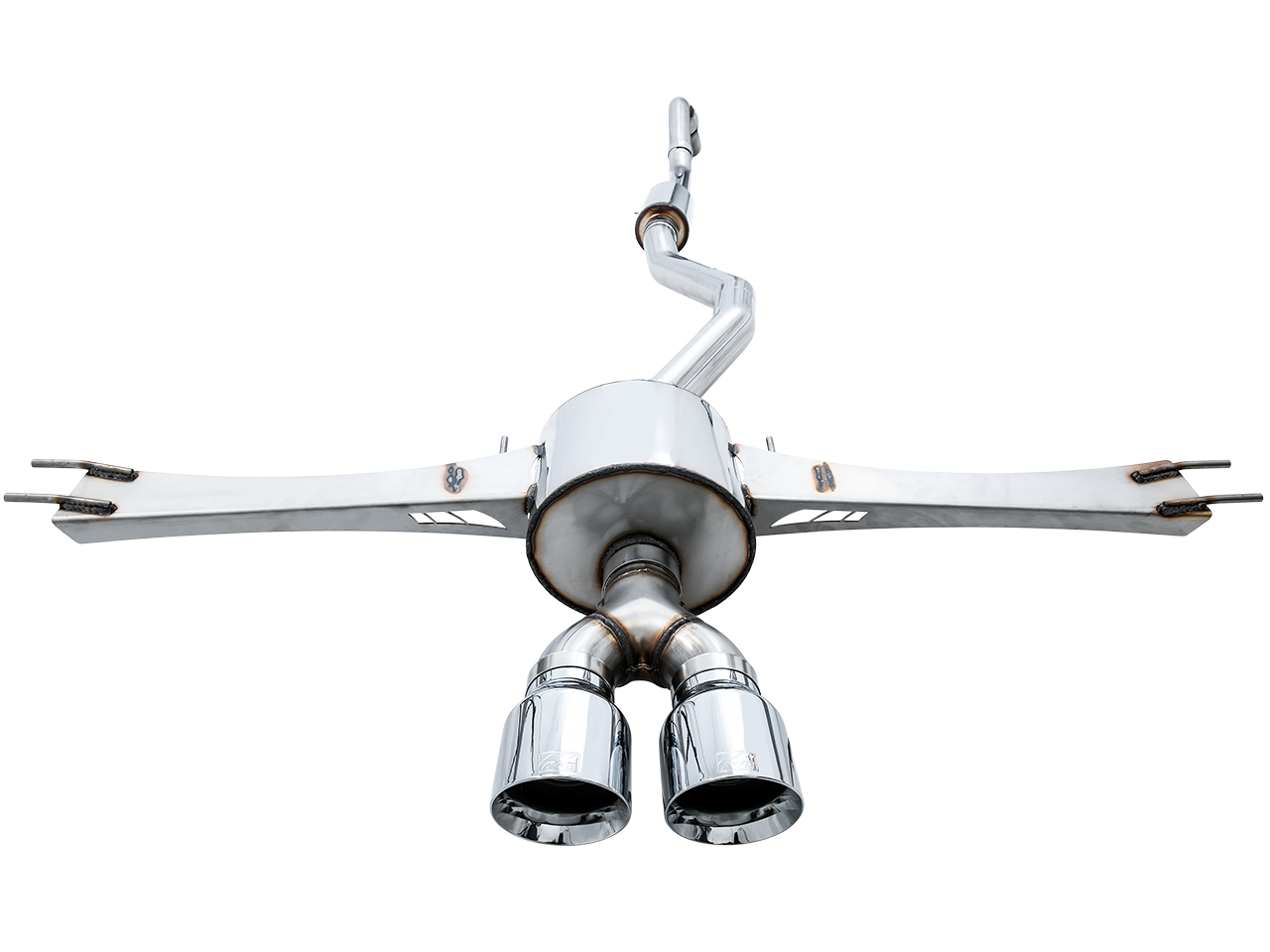 AWE Tuning Touring Edition Exhaust for 10th Gen Civic Si Coupe / Sedan (includes Front Pipe) - Dual Chrome Silver Tips