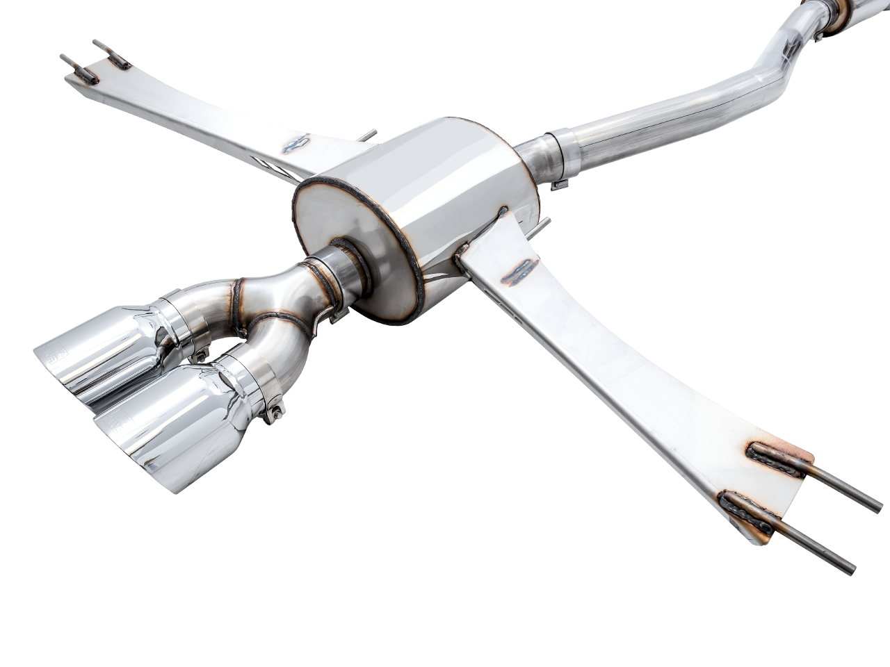 AWE Tuning Touring Edition Exhaust for 10th Gen Civic Si Coupe / Sedan (includes Front Pipe) - Dual Chrome Silver Tips