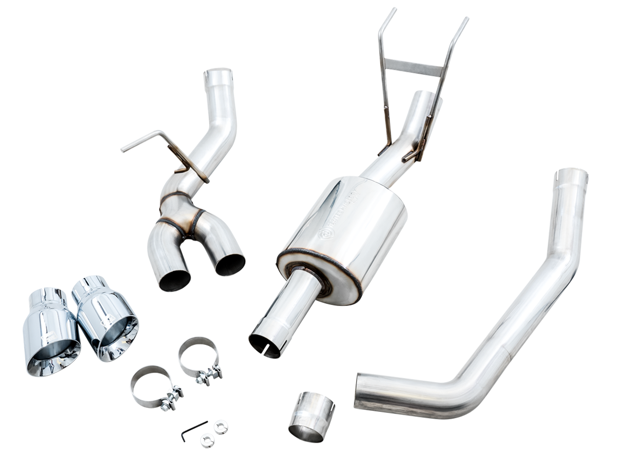 AWE Tuning 0FG Single Side Exit Catback Exhaust for 4th Gen RAM 1500 5.7L (without bumper cutouts) - Dual Chrome Tips