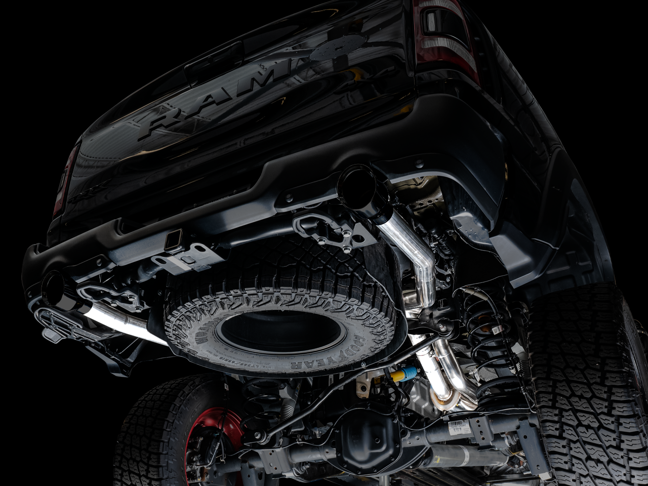 AWE Tuning 0FG Catback Exhaust for RAM TRX - Diamond Black Tips