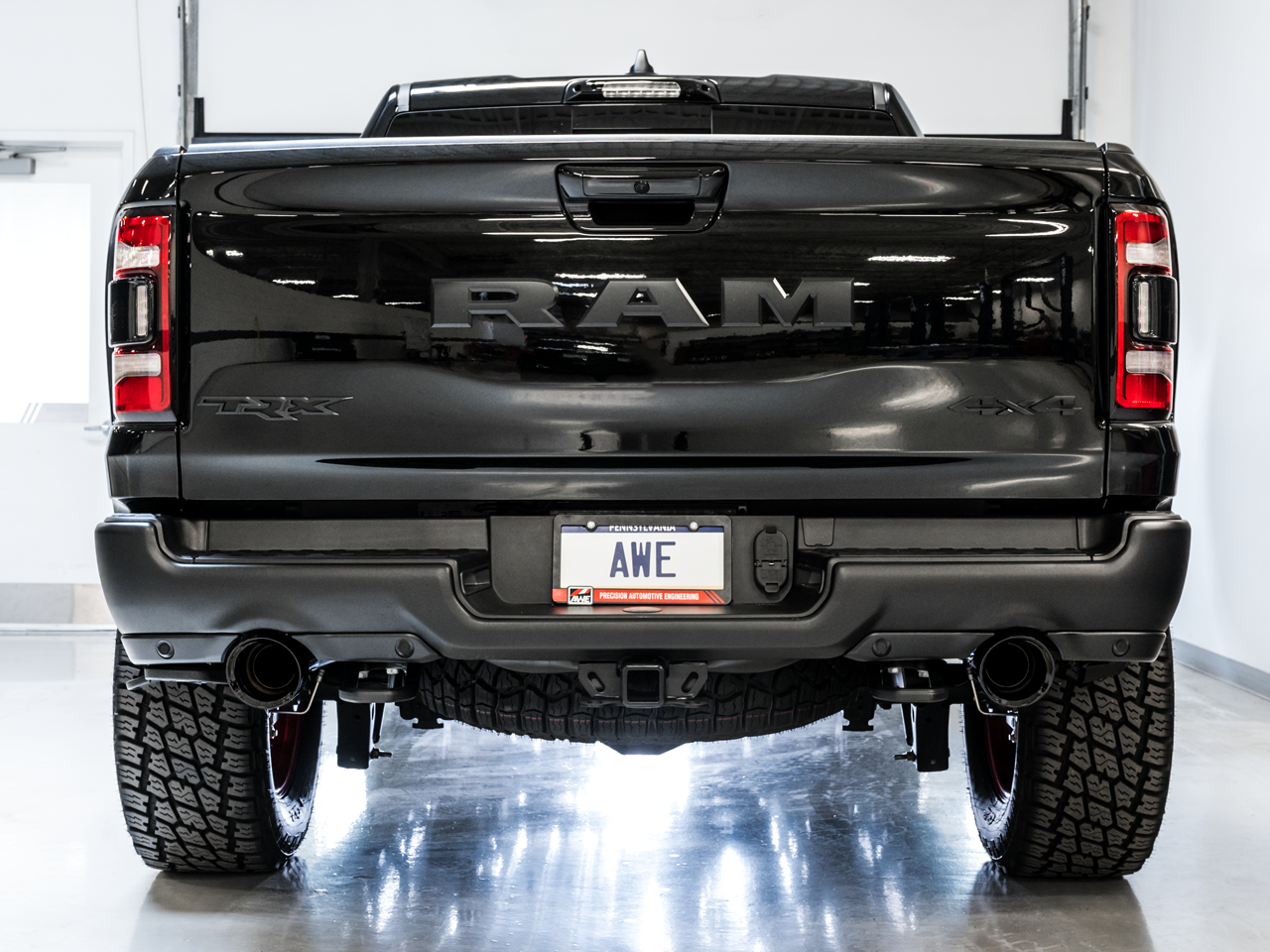 AWE Tuning 0FG Catback Exhaust for RAM TRX - Diamond Black Tips